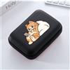 NONE Simpatico cartone animato gatto che gioca al telefono modello custodia portatile custodia con cerniera borsa da trasporto scatola per auricolare data cavo organizzatore