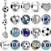 NONE Vendita calda 925 argento sport per il tempo libero calcio gufo fascino adatto braccialetto originale ciondolo gioielli scintillante moda ciondola accessori