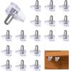 NONE 20/40/80 pezzi, perni di supporto per mensola in plastica trasparente da 5 mm, pioli di supporto per mensola, picchetto di ricambio per supporto per mensola, staffa di supporto