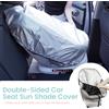 momo&dudu 1PC entrambi i lati argento e nero seggiolino auto per bambini parasole copertura blocca calore e sole coperture UV accessori da viaggio universali per bambini