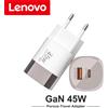 Lenovo Caricatore multiporta Lenovo 45W A+C QC3.0 Adattatore di ricarica rapida PD20Q 5V/2A Adattatore di alimentazione portatile con spina EU/US/UK per iPhone iPad