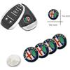 Alfa·Romeo 5 Pezzi Adesivi Emblema in Metallo Alluminio per Chiavi Auto Alfa Romeo 156 159 147 4C 8C 166 Giulia Giulietta Mito Stelvio Spider GT