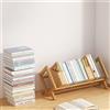 NONE Scaffale Espositivo per Libri in Legno Senza Bave, Montaggio Rapido, Portariviste Salvaspazio, Costruzione Robusta, Libreria da Scrivania