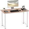 HOMCOM Tavolo da computer HOMCOM, tavolo da pranzo 120L x 60L x 76H cm, in rovere e bianco, multifunzione, con ampio ripiano, struttura in metallo robusta