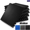 NONE Set di 12 Tappetini Incastrabili in EVA 60x60cm, Piastrelle per Pavimento da Palestra, Tappetino per Esercizi e Yoga, Antiscivolo e Antiurto, Spessore 10mm