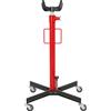 HOMCOM Sollevatore Idraulico a Piattaforma per Scatole di Cambio, Sollevatore in Acciaio 500 kg Altezza Regolabile 110 cm, Trasmissione Idraulica Jup a 4 Ruote con Pedale, per Auto, Rosso