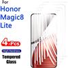 NONE 1-4PCS Proteggi schermo HD per Honor Magic8 Lite Magic 8 9H Vetro temperato ad alto contenuto di alluminio antigraffio, compatibile con impronte digitali