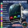GUHUAVMI Nuovo Smartwatch per Uomo con Diagnosi ECG Accurata, Misurazione di Pressione Sanguigna, Ossigeno nel Sangue, Grasso nel Sangue, Acido Urico, Temperatura, Chiamate Bluetooth