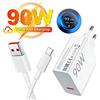 NONE Caricabatterie Ultra Veloce da 90W EU per Xiaomi 11 12 13 14 15 Ultra 17 Redmi Note 11 12T 13 POCO X6 X7 Pro, Cavo di Ricarica Turbo USB Type-C
