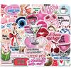 Charile 10/30/50 Pezzi Adesivi Estetici Y2K Rosa Carini e Ispiranti per Ragazze, Adesivi Impermeabili Kawaii per Skateboard, Laptop, Scrapbook