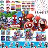 MARVEL Set Decorazioni per Festa di Compleanno Spidey e Amici, Articoli per la Tavola, Bicchieri, Piatti, Palloncini, Striscione, Sacchetti Regalo, Decorazioni per Torte, Accessori per Bambini
