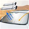 NONE Parasole anteriore e posteriore per auto, protezione solare estiva per parabrezza, isolamento termico, parasole per finestrini, parasole per interni auto
