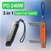 NONE Cavo di Ricarica USB Tipo C Piatto con Supporto Invisibile Pieghevole per Telefono, Caricatore 240W