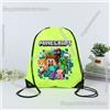 Bandai Zaino con coulisse Game Pixel Block in nylon impermeabile, borsa portaoggetti Minecraft per bambini e adulti, sacca sportiva portatile ispessita e pieghevole