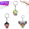 Bandai Nuovi Portachiavi Anime Roronoa Zoro Tony Chopper, Decorazione Cartoon, Anelli Portachiavi, Action Figure Giocattolo per Regali di Compleanno per Bambini