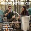 NONE Tazza da Caffè e Tè Portatile 350/500/600ml, Tazza Ultraleggera in Titanio Puro per Campeggio, Picnic, Birra e Succhi, Stoviglie da Campeggio