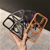 NONE Supporto di protezione per lenti con anello magnetico in metallo trasparente per custodia MagSafe per iPhone 14 15 16 17 Pro Max