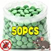 NONE 50/5 Pezzi Pellet Repellenti per Roditori con Olio di Menta Piperita, Trappole per Topi e Scarafaggi, Strumenti Naturali per il Controllo degli Insetti, Pillole Dissuasori per Topi