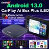 CarlinKit Android 13 CarPlay Ai Box Plus Adattatore Wireless Android Auto con LED Qualcomm 8-Core 64G 128GB per Netflix Plug and Play