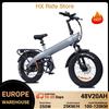 HX Bicicletta Elettrica HX Q3 2000W per Adulti, 48V 20AH, 115N.m, Pneumatici Fat da 20 Pollici, Batteria Rimovibile, E-bike Pieghevole