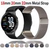 NONE Cinturino in maglia milanese in acciaio da 18/20/22mm per Garmin Forerunner 570 970 170 70 265 55 165, bracciale in metallo per Garmin Venu 4 3 2/Active 6-5