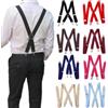 NONE Bretelle Elastiche Regolabili per Adulti e Bambini - Set Bretelle per Uomini e Donne, Accessori da Matrimonio per Bambini, Ragazzi e Ragazze