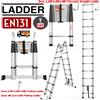 BRIEFNESS 2. 6M/3. 2M/3. 8M/1. 9 + 1. 9M/2. 5 + 2. 5 + 2. Scala telescopica da 5 m in acciaio inossidabile, pieghevole ed estensibile, antiscivolo, di alta qualità, portatile, leggera, con capacità di carico di