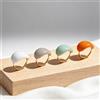 amofa Anello in Acciaio Inossidabile Smaltato a Forma Irregolare per Donne, Anello in Metallo Colorato Kaki, Arancione, Blu, Bianco, Gioiello da Indossare Quotidianamente