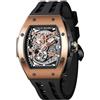 TSAR BOMBA Orologi automatici da uomo Orologio da uomo di lusso Cinturino in silicone inossidabile Impermeabile Quadrante grande Regalo 8228