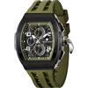 TSAR BOMBA Orologio da uomo Orologio Impermeabile Orologi da polso uomo cinturino nero cassa in acciaio inossidabile argentato Cronografo Movimento al quarzo Regalo
