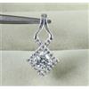 Ciondolo Tennis Solitario Diamante Bianco AGI 1,15 ct Argento 925 Fiocco