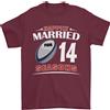 Gil dan T-Shirt Da Uomo Rugby Per Il 14° Anniversario Di Matrimonio 100% Cotone