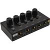 1Set Audio Line Mixer - Mixer di linea stereo a 4 Sub-mixaggio per