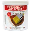 ABICHEM Impregnante All'Acqua 2,50 L - Protezione Profonda e Naturale per Legno Interni ed Esterni, Penetra e Nutre le Fibre del Legno, Inodore, Anti-UV e Anti-Muffa, Alta Resa (Noce Scuro)