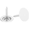 QUARKZMAN 40pz Chiodi per Rivestimenti, Testa Piatto 11mmx13mm Chiodi Decorativi per Mobili Puntine per Mobili Divani Testate, Bianco