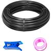 HAXIHA 20Metri Tubo Pneumatico per Aria Compressa Nero 6mm Diametro Esterno 4mm Diametro Interno,poliuretano PU tubo flessibile aria Kit,Aria Pneumatica Tubo Adatto Per il di vari Utensili Pneumatici