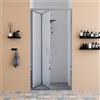 WITIT INTERIORS WITIT PARETE PORTA NICCHIA BOX DOCCIA BIFOLD IN VETRO OPACO SATINATO 6MM APERTURA A LIBRO SOFFIETTO DA 70 A 92 CM ALTEZZA 190 CM (70x190 cm)