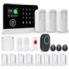 TUGARD Sistema di Sicurezza Domestico, Sistema di Allarme Casa Senza Fili 4G/WIFI SMS con Rilevatore di Movimento, Sirena di Allarme da 120dB, Telecomando Intelligente, Compatibile con Alexa(20 Pezzi)