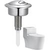 Generico Pulsante Scarico WC, Pulsante Cassetta WC Universale Doppio Scarico, Bottone WC Ø48 mm Compatibile Foro Standard 39-42 mm, Ricambio Cassetta WC in ABS, Installazione Facile (Argento)