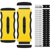Flintronic Raschietto per Vetro, 2Pezzi Raschietto per Piastre in Vetroceramica, con 20 Lame Plastica e 20 Lame in Metallo, per Riscaldare Piastre, Auto, Vetri, Specchi, Adesivi, Pulizia- Giallo