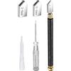 Sariputa Tagliavetro Professionale 2-20 mm, Taglia Vetro Manuale con Punta in Carburo, Taglia Vetro a Mano con Sistema di Alimentazione Olio, Diamante per Taglio Vetro, Set 5 Pezzi compatible con Vetro, Piastr