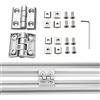 JiGiU Cerniera flessibile M6 per profilo in alluminio serie 3030, 8 mm, cerniere in lega di zinco, con dado scanalato, viti, chiavi per stampante 3D, progetto fai da te (distanza fori: 30 x 30 mm)