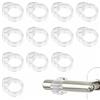 SEASJHBAY Set di 12 fermaporta in PVC trasparente, fermaporta, fermaporta, per Ø 17-20 mm, fermaporta altamente elastico, contro l'abrasione della parete e urti rumorosi, diametro 18 mm
