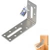 GeZu Impex Staffa Angolare Regolabile 80 x 50 x 30 mm Set di28 Staffa a L Fessurata Zincata Piastra di Montaggio Angolo di Fissaggio Lunghe Regolabile Staffe d'Angolo a 90 Gradi Connettore per Legno