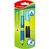 Keyroad SMOOZZY WRITER Penna Roller Ergonomica 0.7mm/Inchiostro Blu Incluso 2 Cartucce/Impugnatura in Gomma Antiscivolo/Colori Misti, Assortiti (Blu/Rosa)