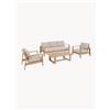 Bizzotto Salotto da giardino Baltic, set da 4