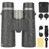 Genérico Binocolo ornitologico per adulti, con visione chiara in scarsa luce, 12 x 42 HD e ampio campo visivo, binocolo per adulti per osservazione degli , viaggi, campeggio, pesca, escursionismo, sport