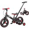 JMMD Bicicletta 6-in-1 per Bambini con Rotelle e Pedali, Età 18 Mesi-5 Anni, Bici senza Pedali Convertibile e Pieghevole 12 Pollici & Bici a Pedali con Maniglia Genitore Regolabile, Cavalletto, Freni