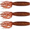 AJTUTUS Set di 3 esche a coda di gonna di alta qualità che misurano 100 mm di lunghezza per una pesca efficace in acqua salata e d'acqua dolce e pesca a coda esche morbide