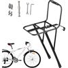 Generic Portabici anteriore, supporto per montagna, 13 x 16 x 40 cm, con struttura in alluminio, robusta di stoccaggio in metallo, stile ciclismo, pendolarismo per cruiser e sporcizia